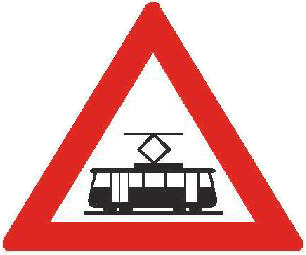 Dopravní značka A 25 Tramvaj
