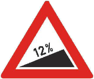 Dopravní značka A 5b Nebezpečné stoupání