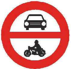 Dopravní značka B 11 Zákaz vjezdu všech motorových vozidel