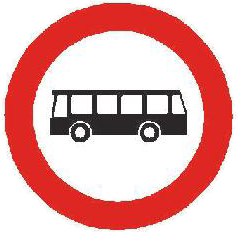 Dopravní značka B 5 Zákaz vjezdu autobusů