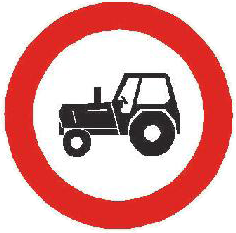 Dopravní značka B 6 Zákaz vjezdu traktorů