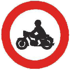 Dopravní značka B 7 Zákaz vjezdu motocyklů
