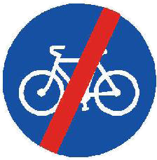Dopravní značka C 8b Konec stezky pro cyklisty