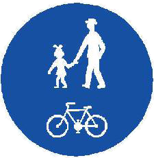 Dopravní značka C 9a Stezka pro chodce a cyklisty společná