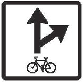 Dopravní značka E 12c Povolený směr jízdy cyklistů