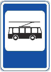 Dopravní značka IJ 4e Zastávka trolejbusu