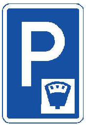 Dopravní značka IP 13c Parkoviště s parkovacím automatem
