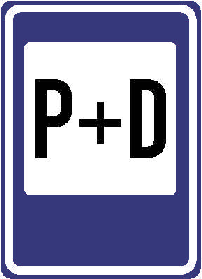Dopravní značka IP 13f Parkoviště P+D
