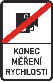 Dopravní značka IP 31b Konec měření rychlosti