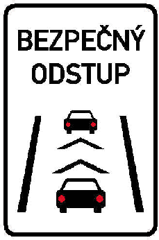 Dopravní značka IP 32 Bezpečný odstup