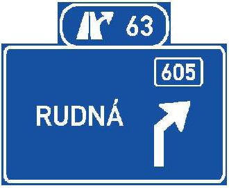 Dopravní značka IS 6f Směrová návěst před odbočením
