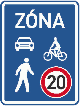 Dopravní značka IZ 10a Sdílená zóna