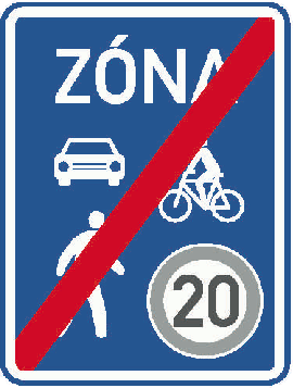 Dopravní značka IZ 10b Konec sdílené zóny