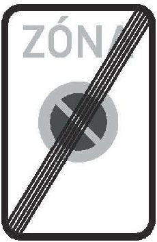 Dopravní značka IZ 8b Konec zóny s dopravním omezením