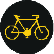 Dopravní značka S 4b Signál žlutého světla ve tvaru cyklisty
