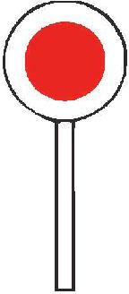 Dopravní značka Z 8a Zastavovací terč pro policisty